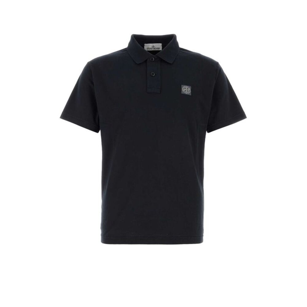 Stone Island Men Midnight Blue Cotton Polo Shirt